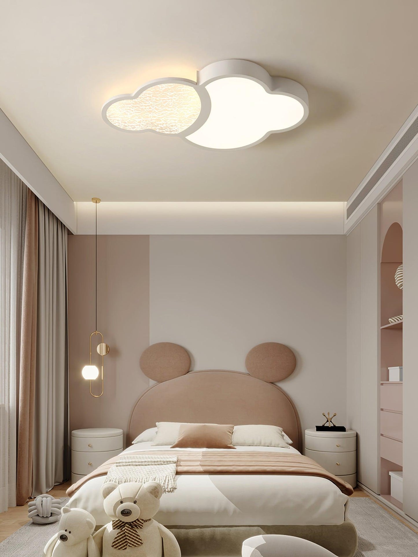 Cloudy Flush White LED Ceiling Light