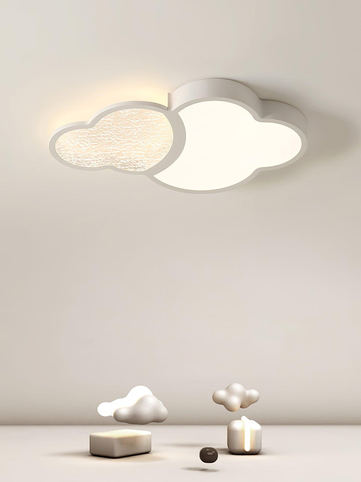 Cloudy Flush White LED Ceiling Light