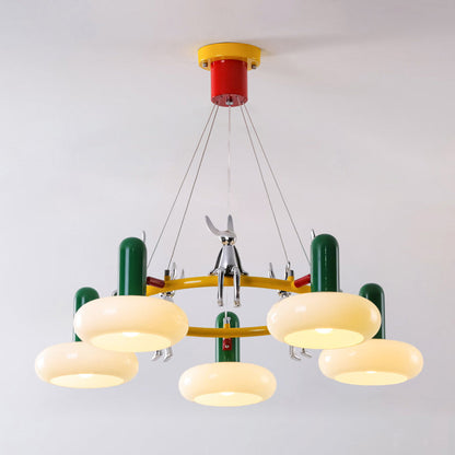 Hopper Postmodern Ring Chandelier