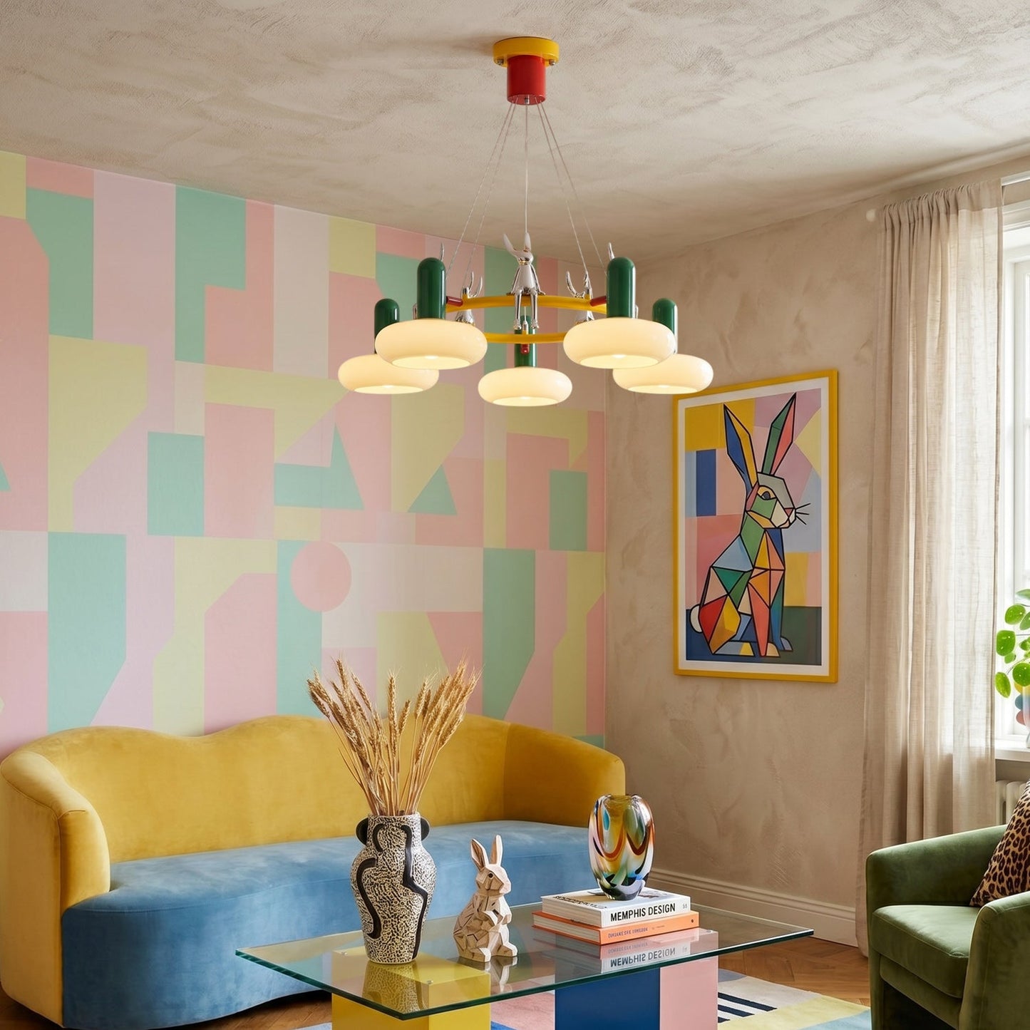 Hopper Postmodern Ring Chandelier