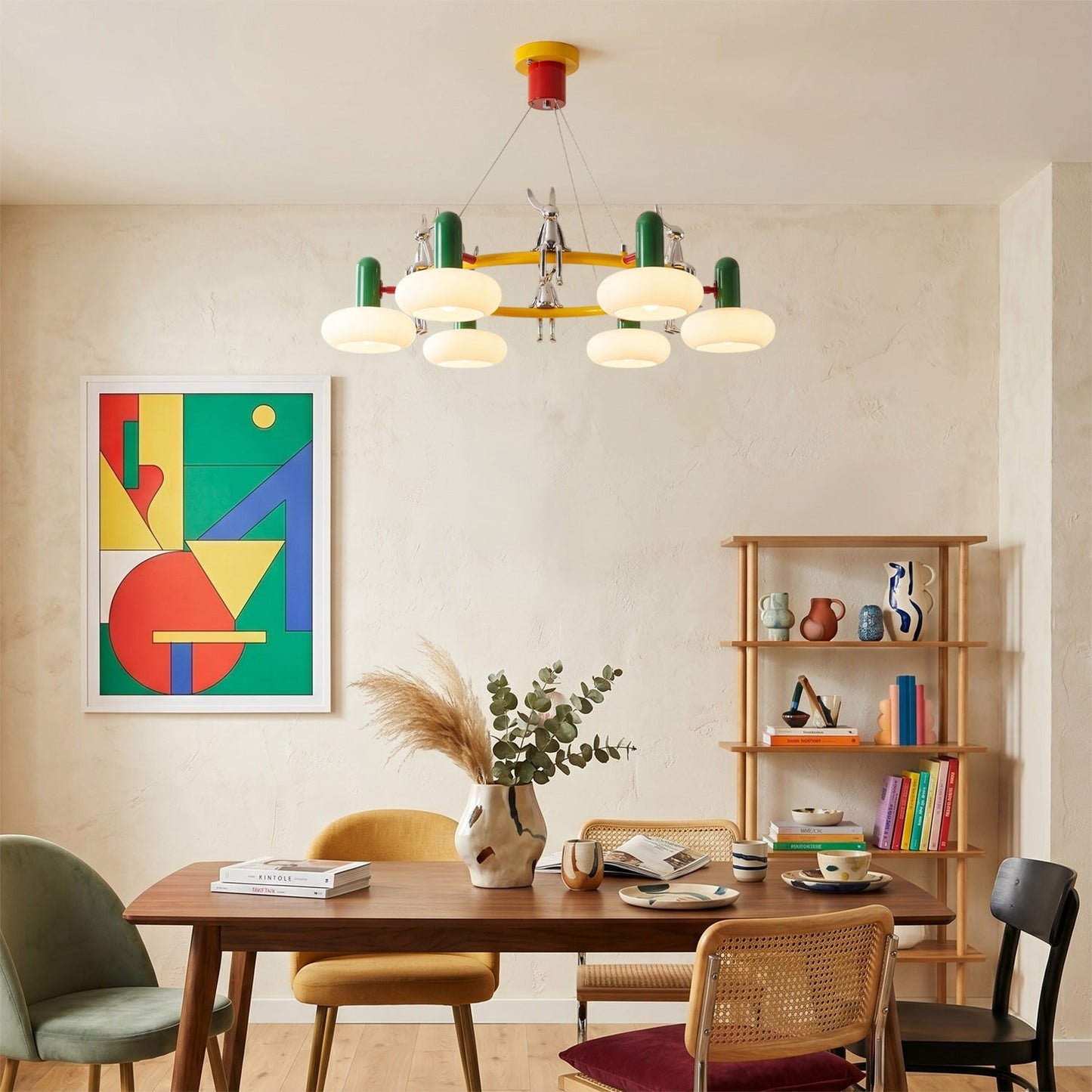Hopper Postmodern Ring Chandelier