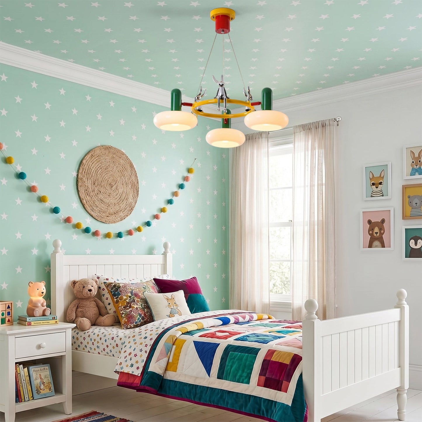 Hopper Postmodern Ring Chandelier