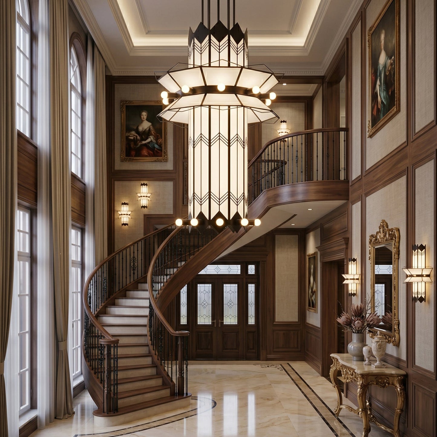 Metropolis Totem Chandelier