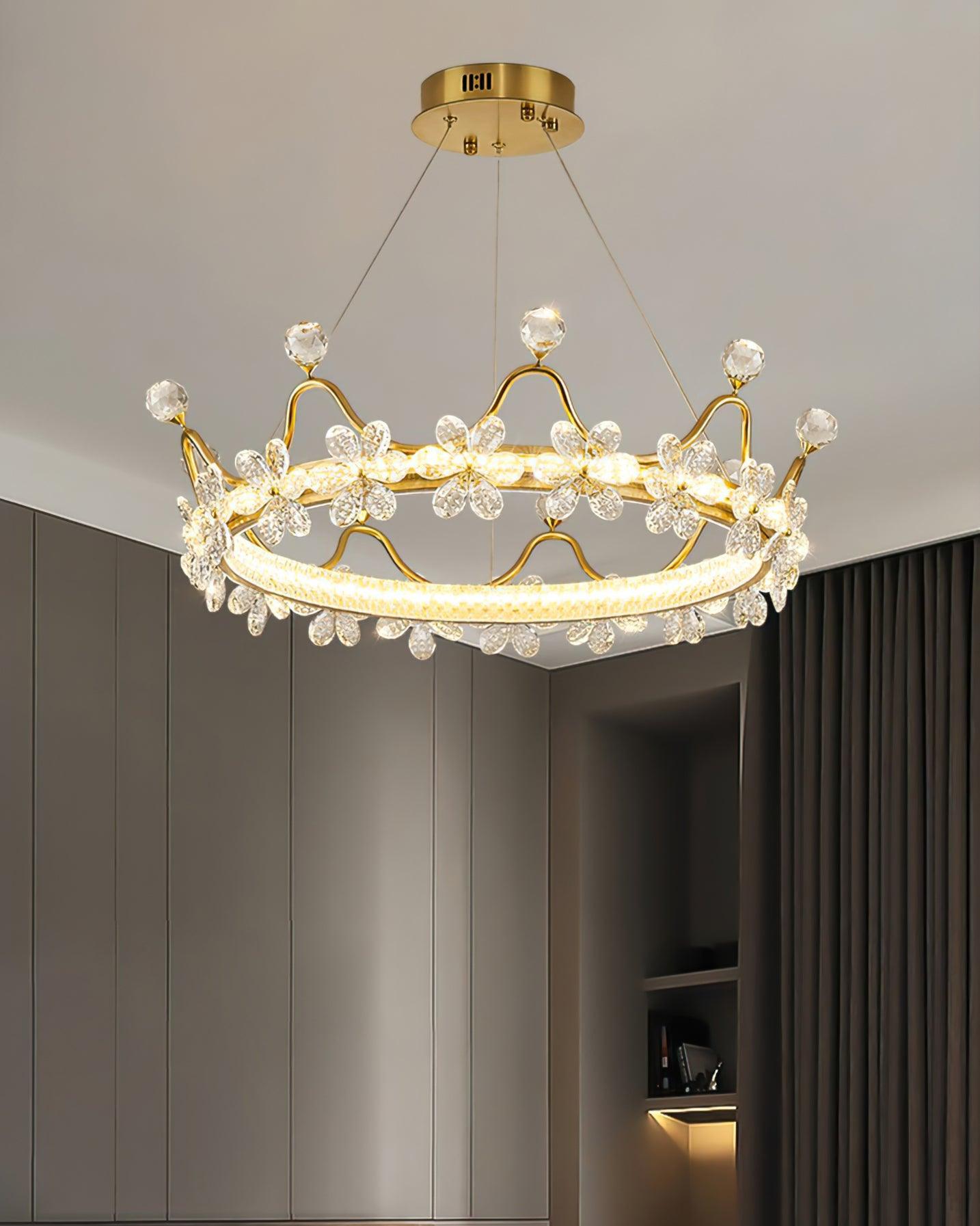 Modern Wreath Crystal Chandelier