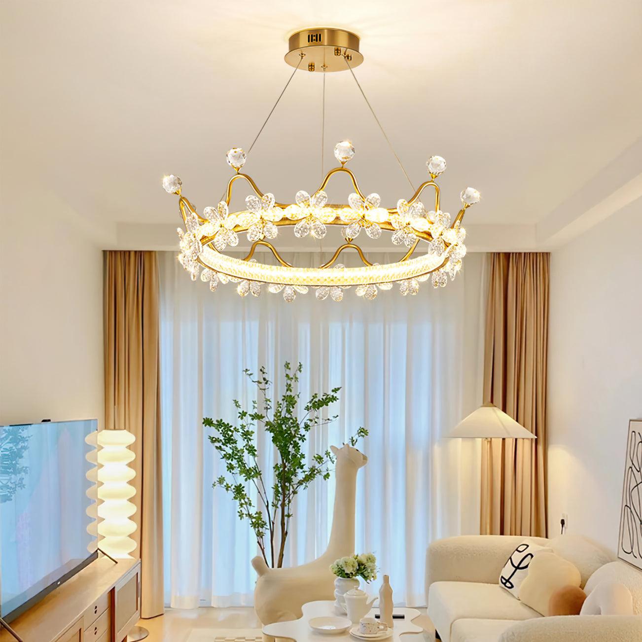 Modern Wreath Crystal Chandelier