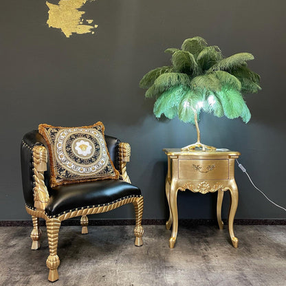 Ostrich Feather Table Lamp